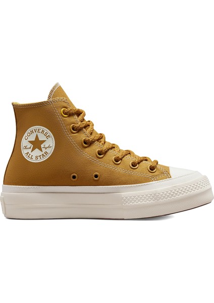 Chuck Taylor All Star Lift Platform Workwear Textiles Kadın Platformlu Günlük Ayakkabı A04363C Sarı
