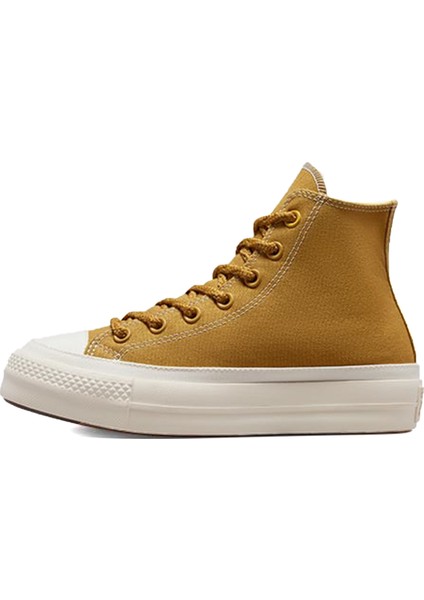 Chuck Taylor All Star Lift Platform Workwear Textiles Kadın Platformlu Günlük Ayakkabı A04363C Sarı