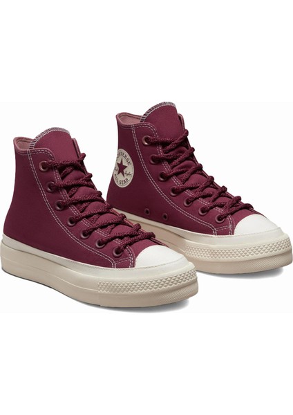 Chuck Taylor All Star Lift Platform Workwear Textiles Unisex Platformlu Günlük Ayakkabı A04394C Pembe modelleri