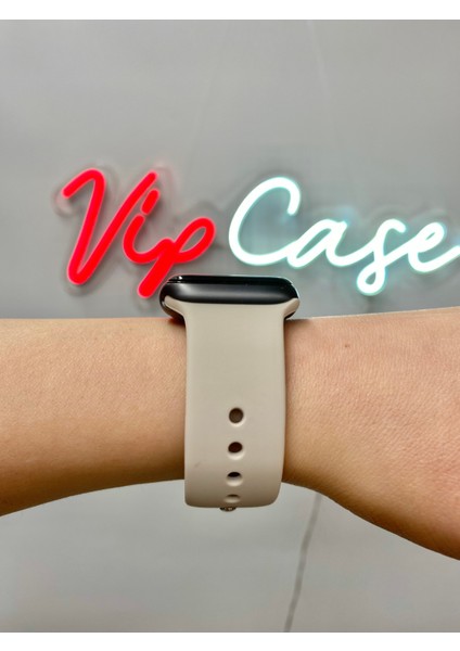 Vip Case Apple Watch Silikon Kordon 1/2/3/4/5/6/7/8/9/S E Serileri ile Uyumlu 38MM-40MM-41MM Uyumlu