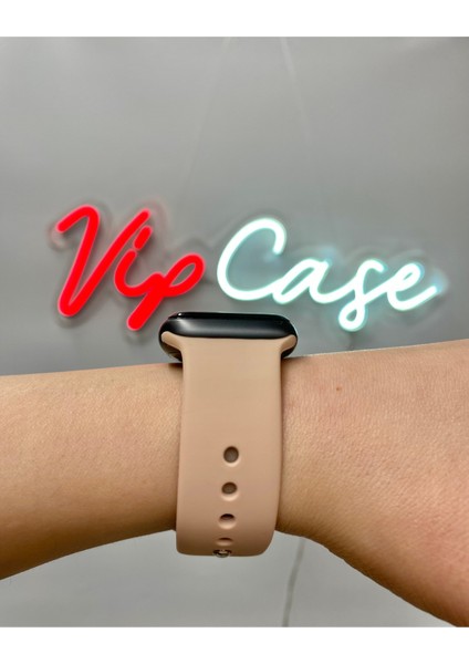 Vip Case Apple Watch Silikon Kordon 1/2/3/4/5/6/7/8/9/S E Serileri ile Uyumlu 38MM-40MM-41MM Uyumlu