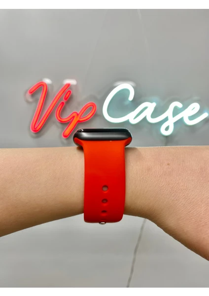 Vip Case Apple Watch Silikon Kordon 1/2/3/4/5/6/7/8/9/S E Serileri ile Uyumlu 38MM-40MM-41MM Uyumlu