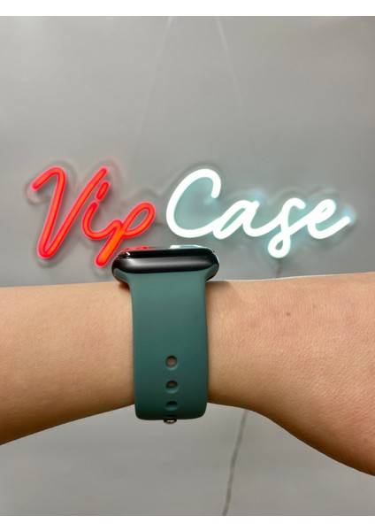 Vip Case Apple Watch Silikon Kordon 1/2/3/4/5/6/7/8/9/S E Serileri ile Uyumlu 38MM-40MM-41MM Uyumlu