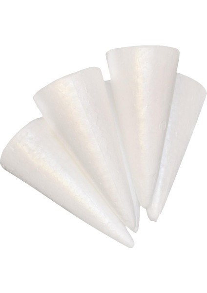 5pcs Beyaz Koni Strafor Köpük Diy Noel Ağacı Çocuklar Için Modelleme Zanaat 5pcs 150MM (Yurt Dışından)