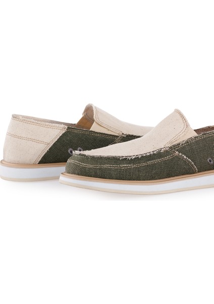 Linen Espadril 1331 Keten Erkek Ayakkabı Bej-Haki fırsatları