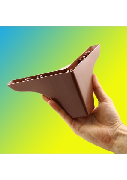 Rose Lüks Mobilya Kanepe Tv Ünitesi Koltuk Ayağı 9.5 Cm Ahşap Desenli Baza Ayakları (4 Adet)