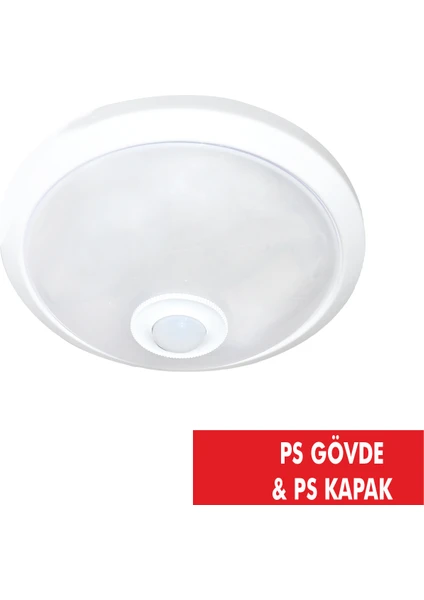 No-Vo 360° Hareket Sensörlü Tavan Armatür Ps Gövde & Ps Kapak 2*9W NV001.70