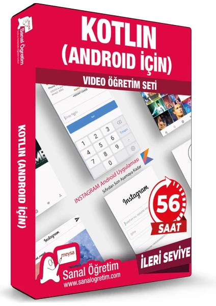 Sanal Öğretim Kotlin Android Için (Ileri Seviye) Video Ders Eğitim Seti