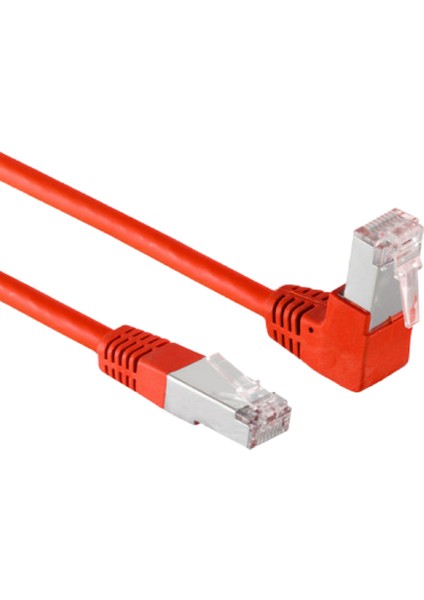 Cat6 S/ftp Dirsek Kablo 2 Metre-Kırmızı