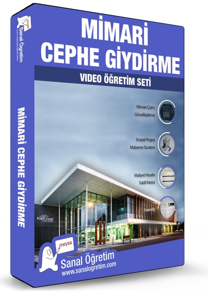 Sanal Öğretim Mimari Cephe Giydirme Video Ders Eğitim Seti