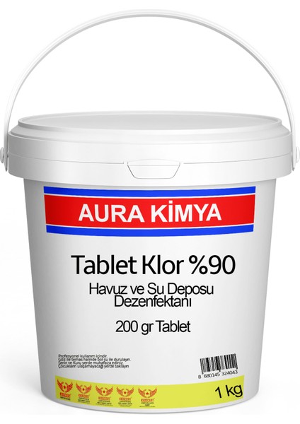 Tablet Klor % 90 1 kg Crystal Pool