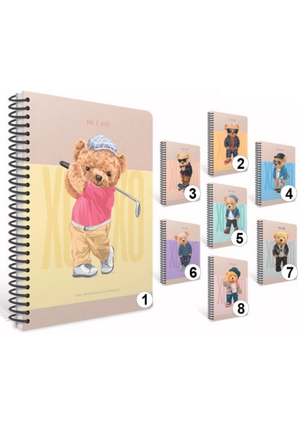 Xoxo Spiralli Sert Kapak Defter 17X24 120 Yp