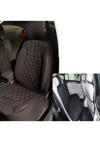 volvo 460 Lüx Oto Koltuk Minderi Ön Arka 5'li Set Elegance Serisi Tam Siyah