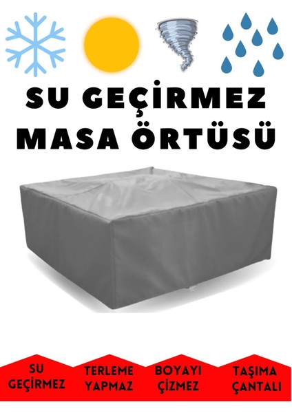 Ekstra Kalın Bahçe Mobilyası Koltuk Masa Sandalye Örtü Branda 200X150X75 150GR. Sıvama Kumaş