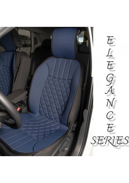 Mini Copper Contryman Lüx Oto Koltuk Minderi Ön 2'li Set Elegance Serisi Mavi