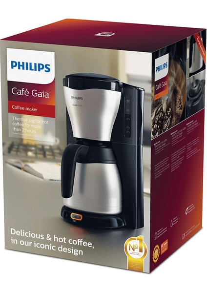 Phılıps HD7546/20 Cafe Gaia Filtre Kahve Makinesi - Gri