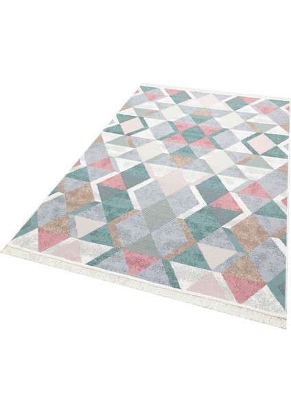 Arya Ar 10 Blue Pınk Yıkanabilir Çift Taraflı Modern Desenli Dokuma Kilim fiyatları