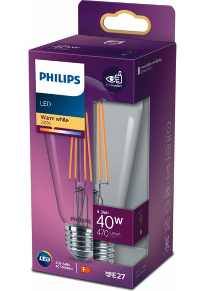 FILAMENT 40W ST64 AMPUL SARI IŞIK