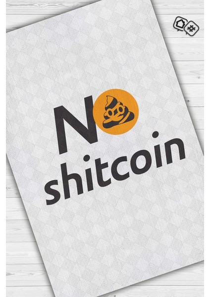 No Shitcoin Dokuma Tabanlı Yıkanabilir Trader Halısı