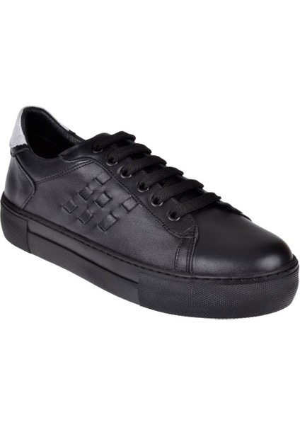 Hakiki Deri Günlük Kadın Ayakkabı PLM-34101 Siyah
