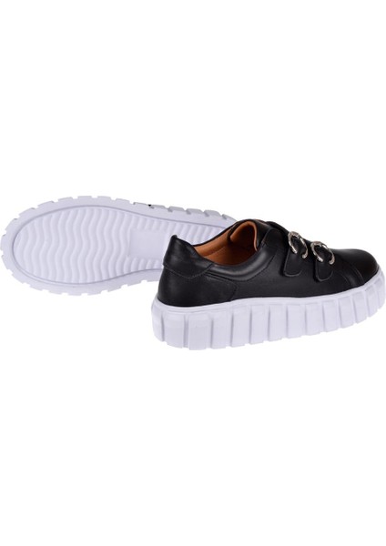 Hakiki Deri Hafif Taban Kadın Ayakkabı PLM-34109 Siyah indirimleri