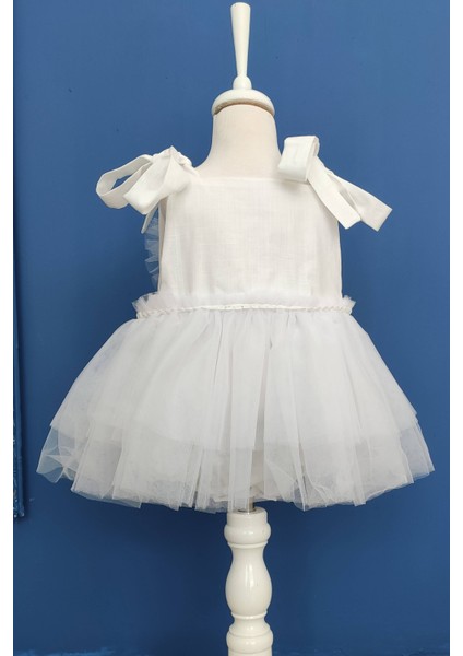 Kalpli Pamuk Kız Bebek Tulum Tütü Elbise ve Bandana Takım, Çıtçıtlı Bebek Doğum Günü Elbisesi modelleri