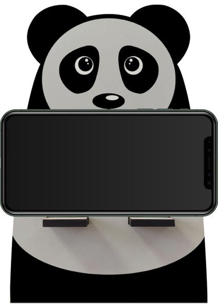 Panda Telefon & Tablet Tutacağı Ahşap Masaüstü Standı