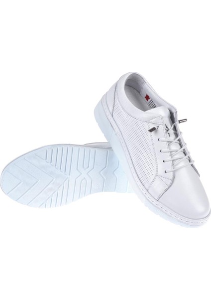 Hakiki Deri Günlük Kadın Ayakkabı MX-5277 Beyaz indirimleri