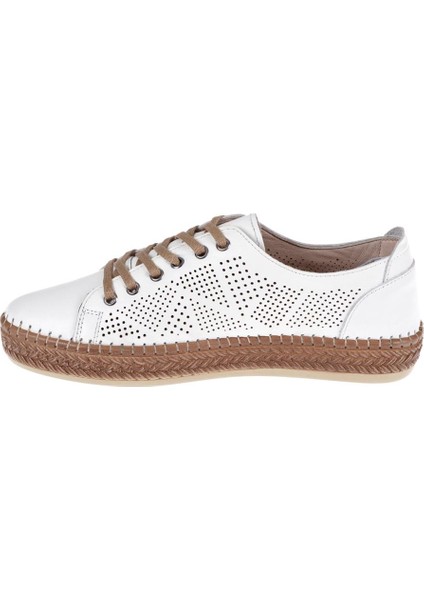 Maximino Hakiki Deri Delikli Kadın Ayakkabı MX-01 BEYAZ modelleri