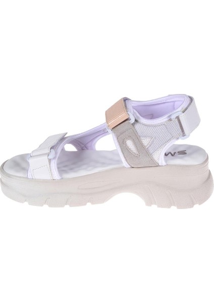 Cırtlı Comfort Kadın Sandalet SMS-4740 Beyaz modelleri