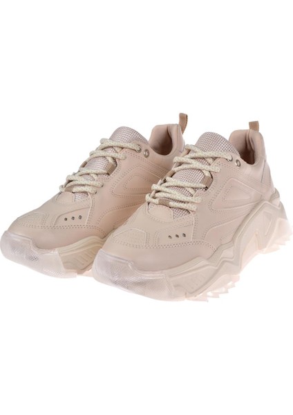 Kadın Spor Ayakkabı Sneaker SMS-65118 Bej