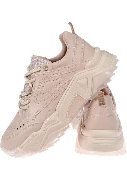 Kadın Spor Ayakkabı Sneaker SMS-65118 Bej
