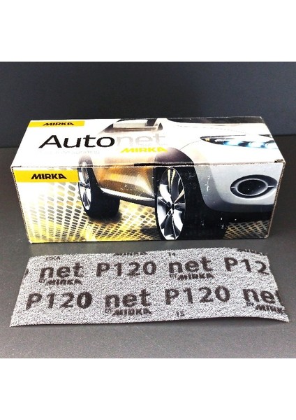 Mırka Zımpara Epoksi Otomotiv Tekne Autonet Tel Elek Zımpara 120 Kum Cırtlı 70 x 198 mm 50 Adet