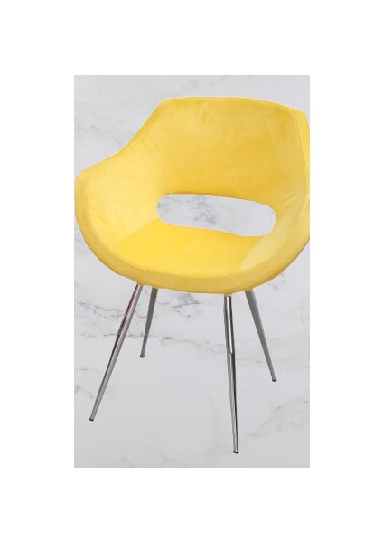 Sandalye ST Monaco Model Metal nikelaj ayk Dökme Sünger Babyfac Kumaş SARI Elyapı fırsatları