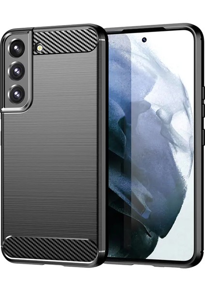 Samsung Galaxy S23 Plus Brushed Carbon Fiber Silikon Kılıf - Siyah AL3332
