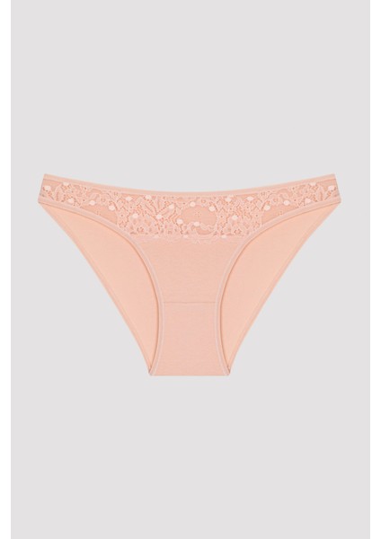 Kh Brazilian Cloud Lacy Detailed 3lü Slip