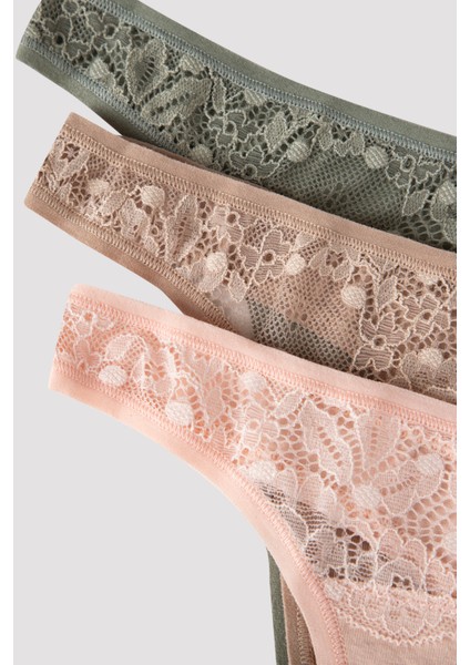 Fresh Spring Lacy Detailed 3lü Tanga fiyatları