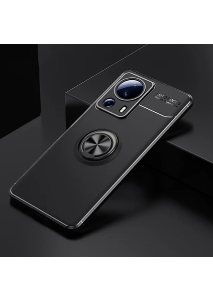 Xiaomi 13 Lite / Civi2 (Global) Focus Serisi Yüzük Standlı Silikon Kılıf - Siyah AL3363 fiyatları