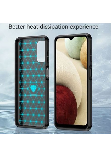 Samsung Galaxy A04S Brushed Carbon Fiber Silikon Kılıf - Siyah AL3332