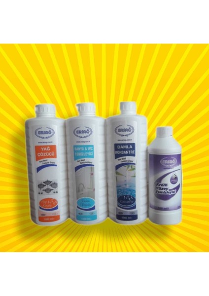 Yağ Çözücü+Banyo Wc+Damla Konsantre+ Krem Yüzey Temizleyic