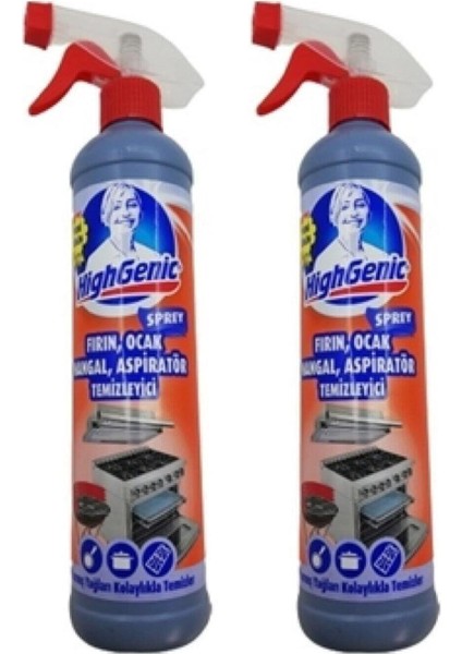 Highgenic Ocak Fırın Mangal Aspiratör Temizleyici Sprey 2 x 500 ml