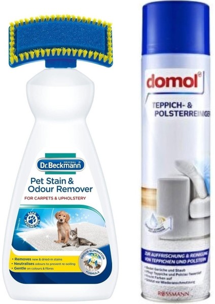 Dr.beckmann Domol Döşeme Temizleyici Köpük 600 ml + Evcil Hayvan 650 ml