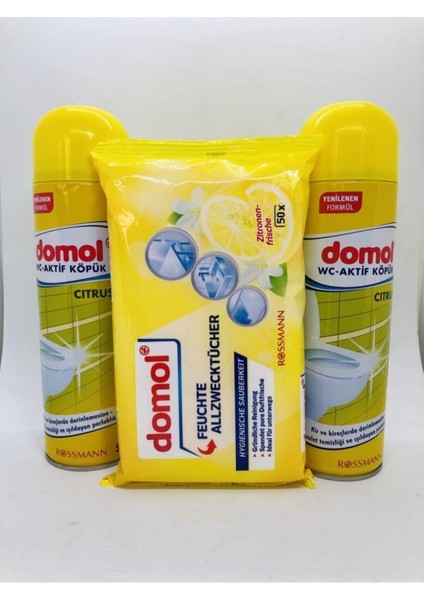 2 Adet Wc Aktif Köpük / Limon Kokulu Yüzey Temizleyicisi