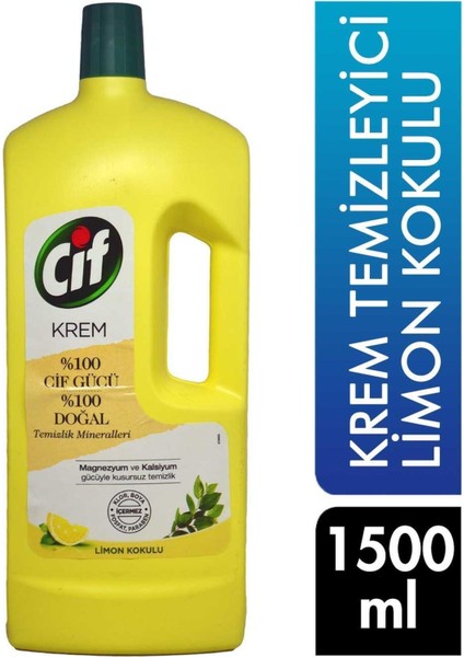 Krem Temizleyici 1500 ml Limon Kokulu 8690637054679