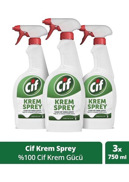 Krem Sprey Yüzey Temizleyici 750 ml x 3ADET