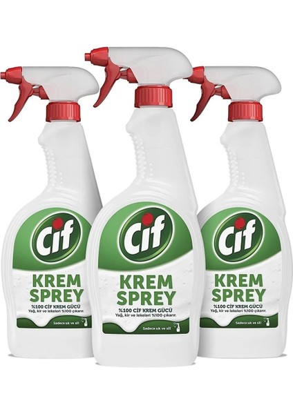 Krem Sprey Yüzey Temizleyici 750 ml x 3ADET fiyatları