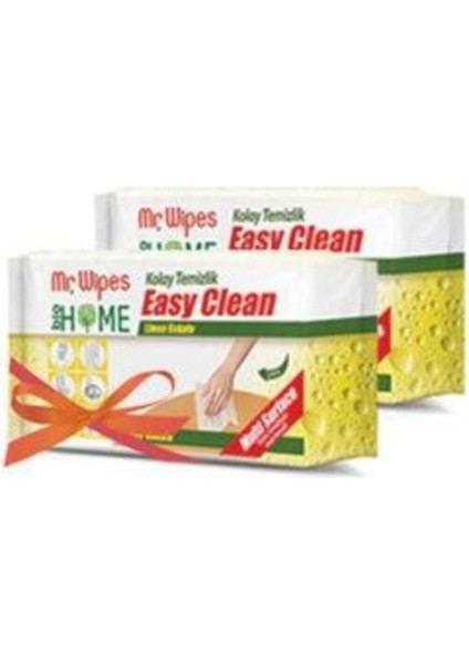 Mr.wıpes Easy Clean Temizleme Mendili Limon Kokulu 2 Li.