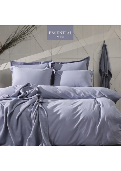 Aprıcıtas Essential Mavi Nevresim Takımı Çift Kişili