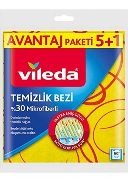 Turbo Pedallı Temizlik Seti + Temizlik Bezi Vileda Turbo