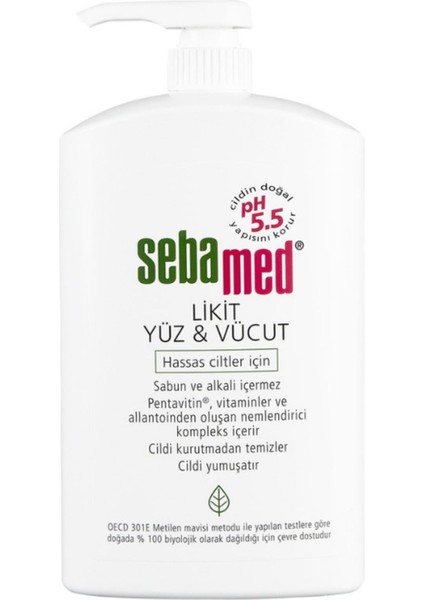 Likit Yüz ve Vücut Temizleyici Jel 1000 ml